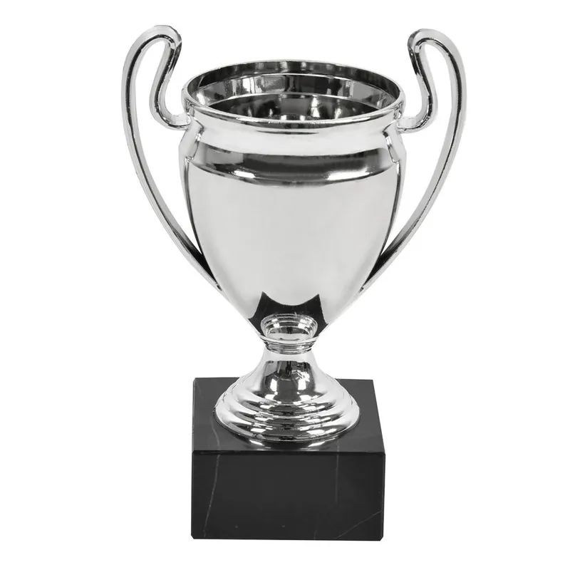 Trofeu argintiu cu bază de marmură pentru premii sportive și corporative