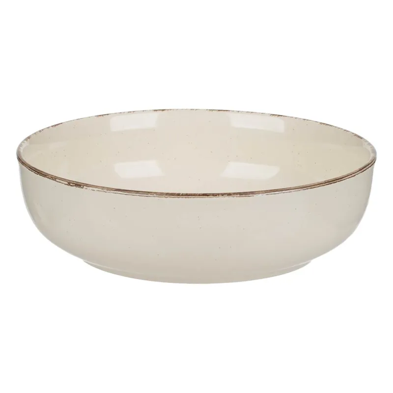 Farfurie adâncă ceramică bej Ø20 cm
