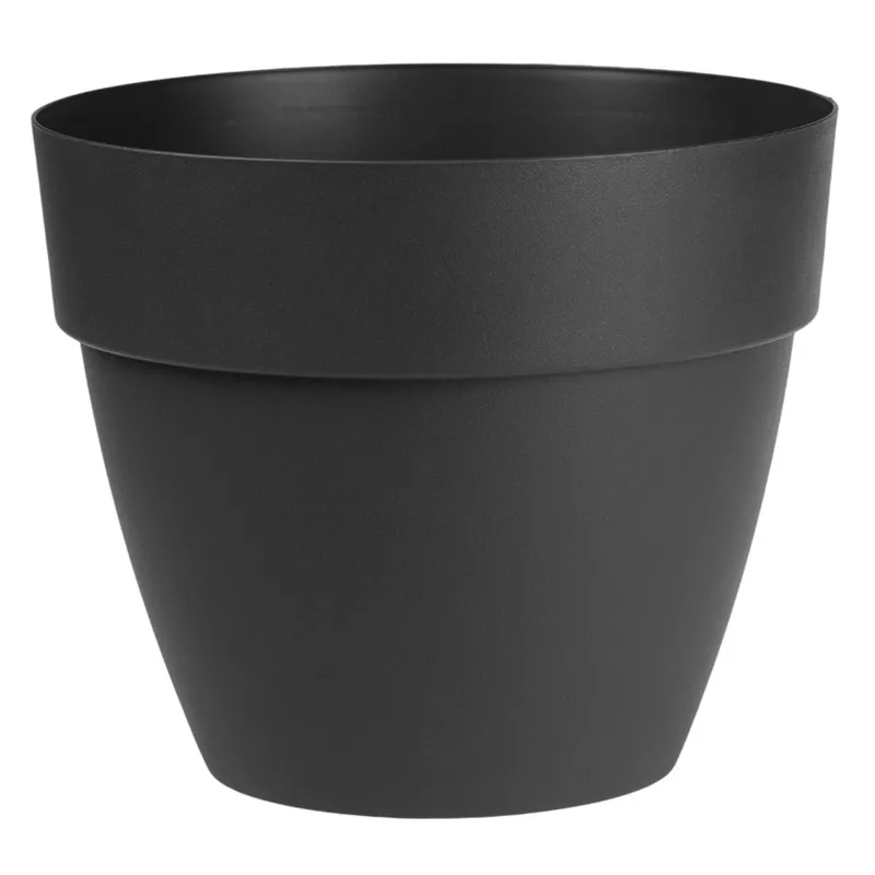 Ghivec pentru flori din plastic antracit Ø25x21cm 7L