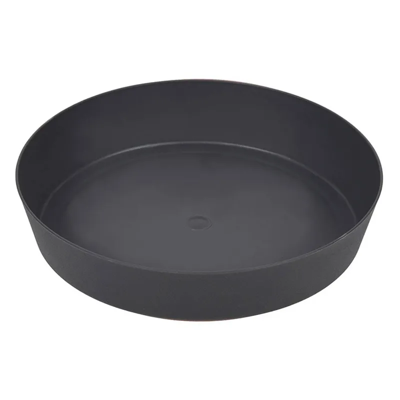 Farfurie Rotundă pentru Ghiveci de Flori din Plastic Antracit