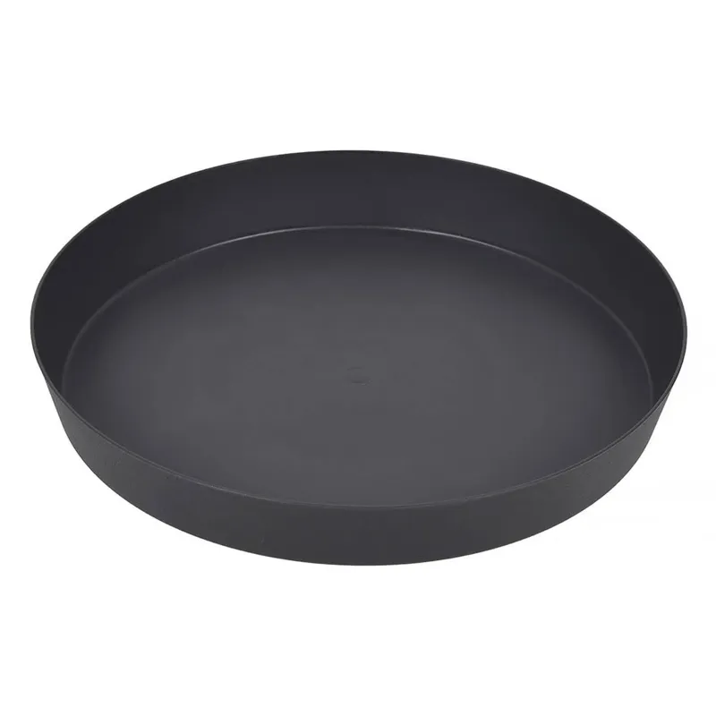 Farfurie ghiveci flori din plastic antracit