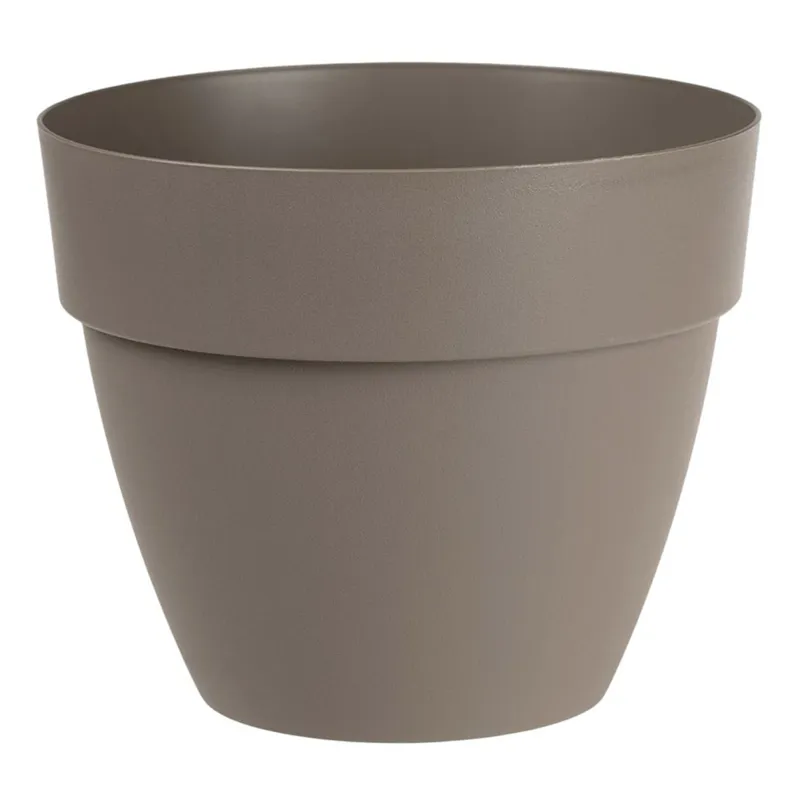 Ghiveci Flori din Plastic Mocca cu Sistem de Drenare Intern