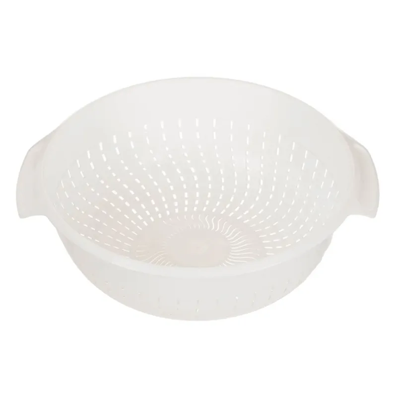 Strecurătoare din plastic, Albă, Ø29x10cm, cu mânere