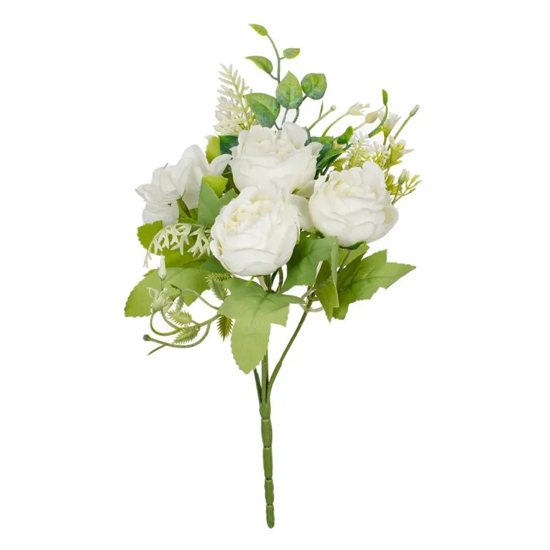 Buchet de flori artificiale albe, 30 cm pentru decorarea interiorului