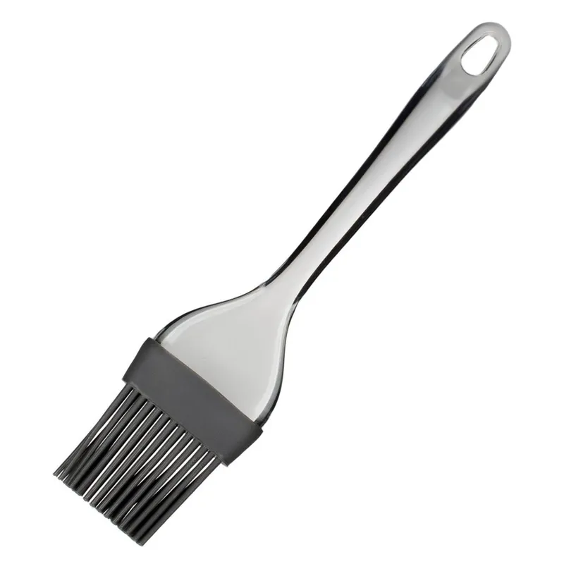 Pensulă de gătit și patiserie din silicon antracit transparent