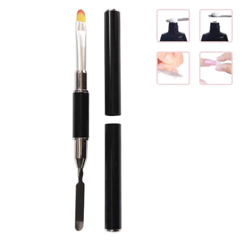 Pensulă dublă pentru manichiură acrygel 13 cm