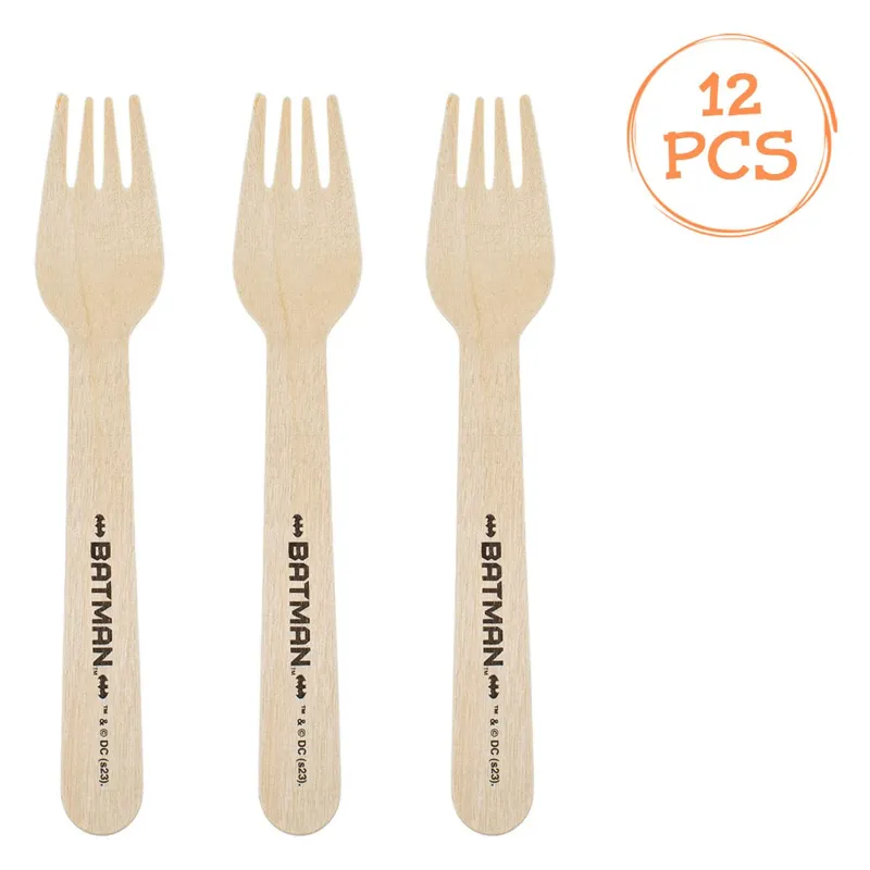 Furculite din Lemn pentru Petrecere, 12 buc, 16 cm, Natural
