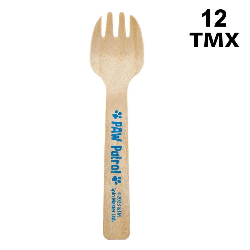 Furculite din lemn pentru petrecere, set de 12 bucăți, 11cm