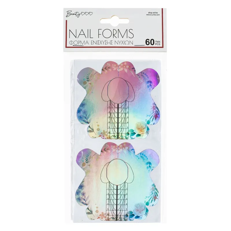 Forme de unghii de unica folosinta cu modele florale