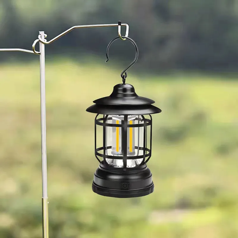 Felinar LED portabil cu 3 LED-uri COB, 600 lumeni, rezistent la apă