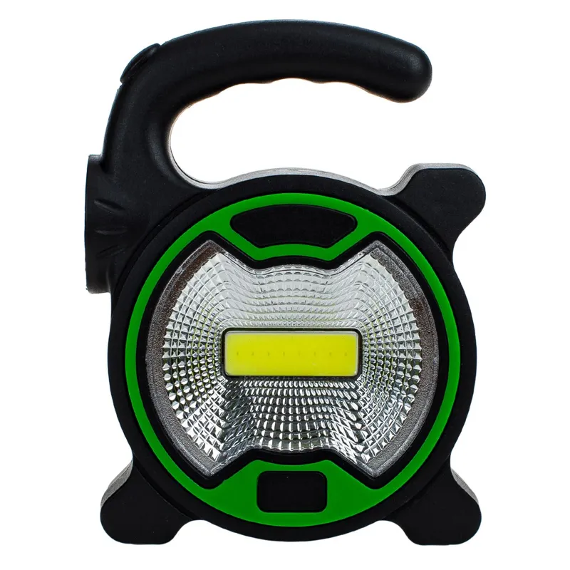 Lanternă portabilă COB/LED cu mâner și baterii AA