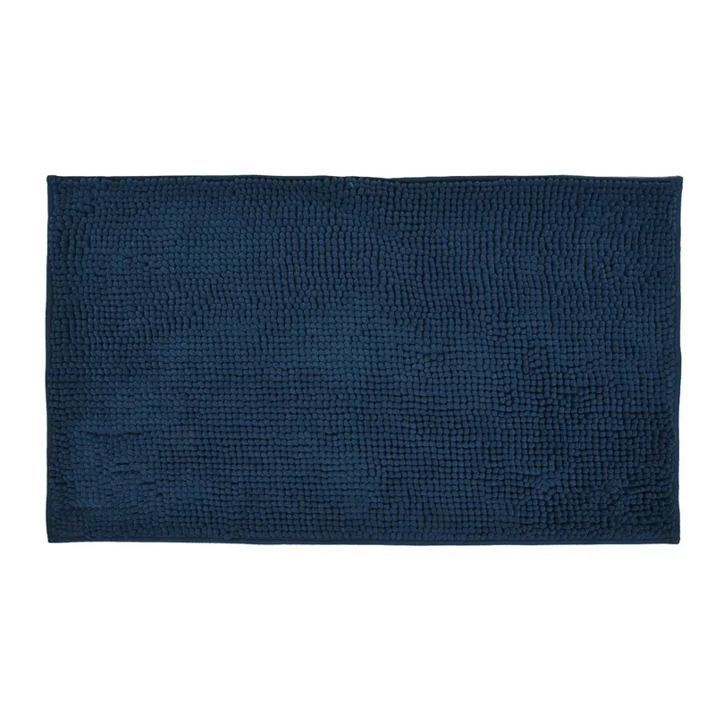 Covoraș de baie din microfibre, albastru, cu model reliefat, 75x45 cm