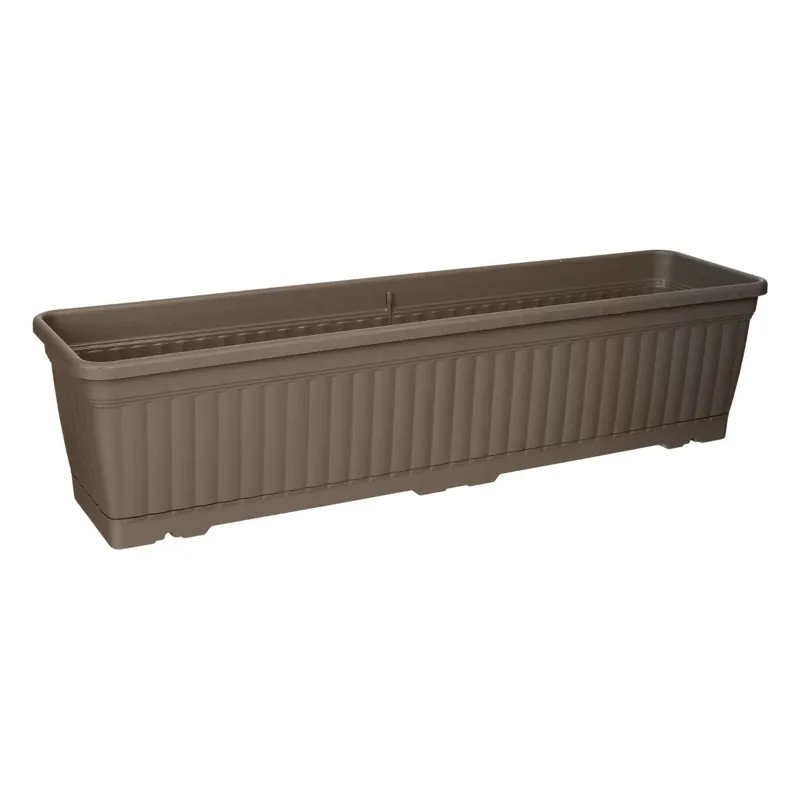 Jardinieră din plastic moca cu farfurie integrată