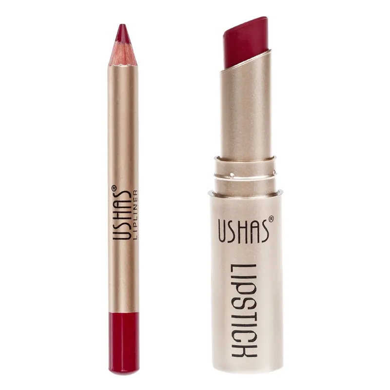 Set Ruj de Buze și Creion Contur, Bordo, 3.8g