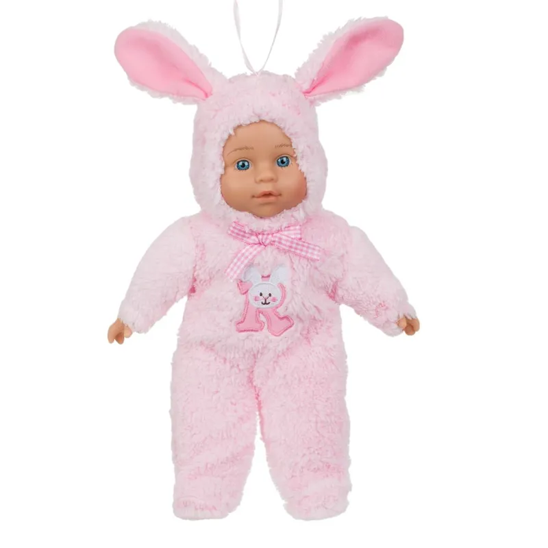 Costum de iepuras roz plush pentru fetițe, jucărie de calitate