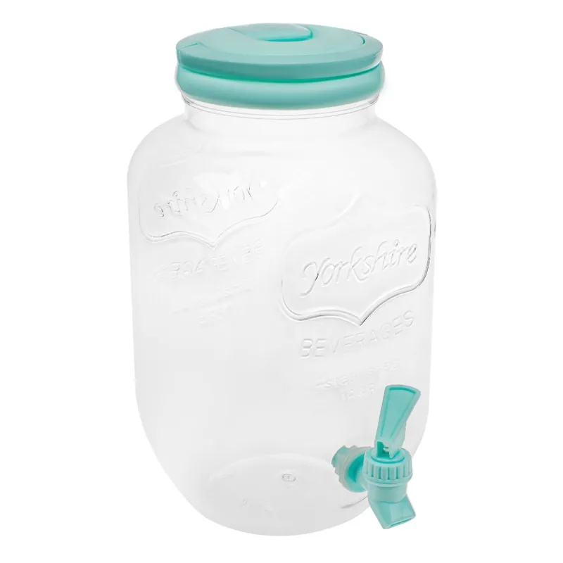 Dozator de băuturi cu robinet și capac, 4.4 L, plastic transparent