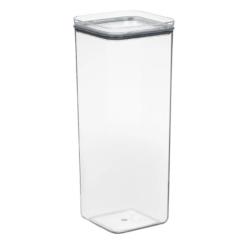 Recipient depozitare alimente pătrat 2L transparent