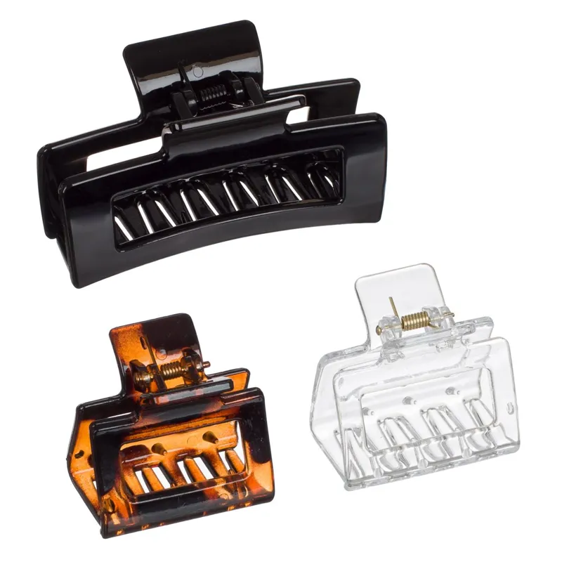 Set Clame de Par Multicolor din Plastic cu Diverse Dimensiuni