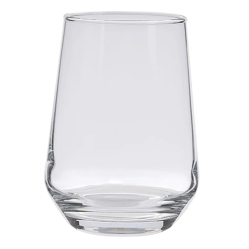 Pahar din sticlă transparentă cu bază largă, 390 ml