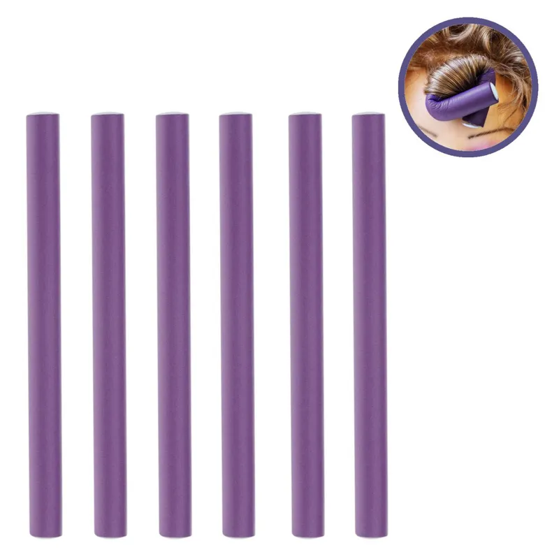 Bigudiuri din spumă mov, diametru 2 cm, set de 6 bucăți
