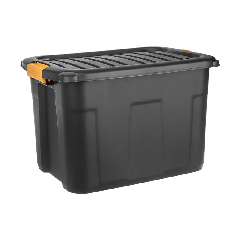 Cutie de depozitare plastică neagră 42L pentru organizare