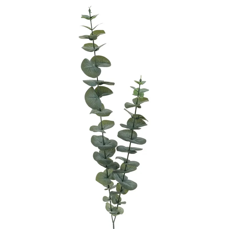 Ramură artificială de eucalipt verde, 83 cm