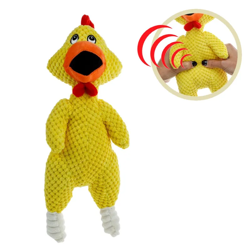 Jucărie Plush Pui de Plus cu Sunet pentru Caini