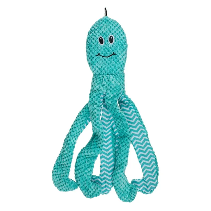 Jucarie Caracatita Turcoaz din Plus pentru Caine 43cm