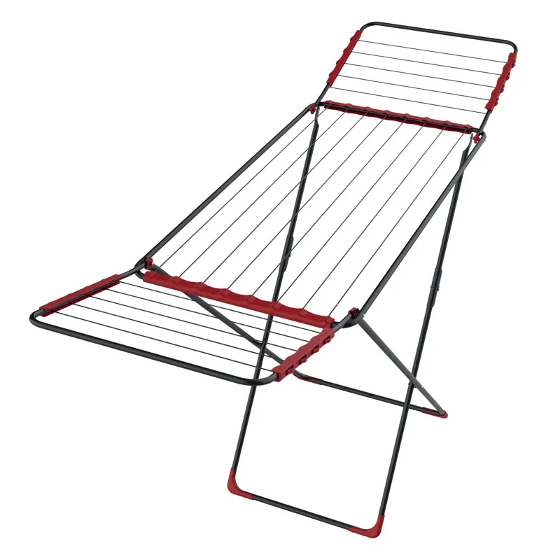 Uscator de rufe metalic, 214x54x92 cm, rosu