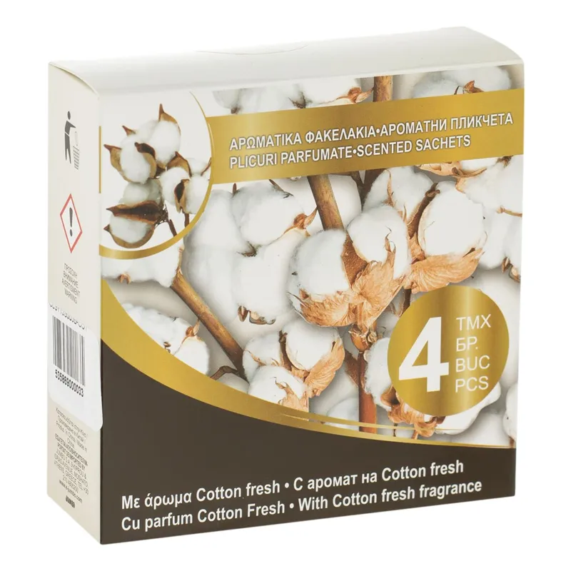 Pliculete parfumate cu aroma Cotton Fresh, 4 buc
