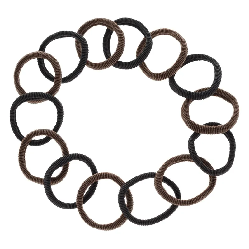Elastice de par frotte set 14 buc negru maro