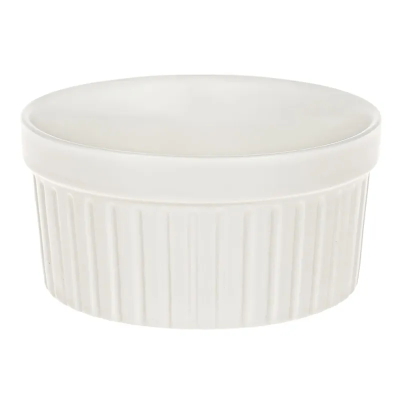 Formă termorezistentă pentru prăjituri, Ceramică, 175 ml, Alb