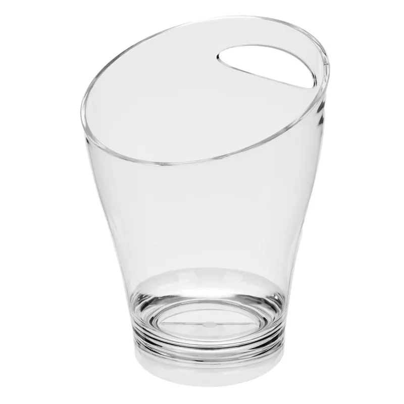 Frapiera acrilica transparenta cu maner pentru sticle la rece