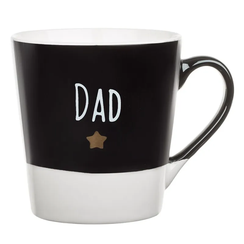 Cană bicoloră cu imprimare „DAD”, 220 ml