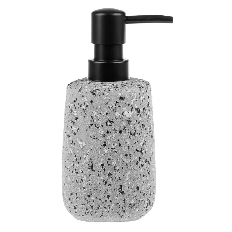 Dozator Săpun Lichid Ceramic Gri Mozaic cu Pompa Mată 320ml