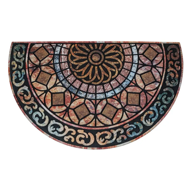 Covoraș Semicerc Mandala cu Modele Reliefate 75x45cm