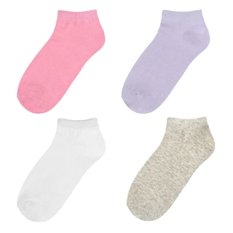 Set Șosete Scurte Femei Multicolor de Bumbac, 4 Perechi – poza 2