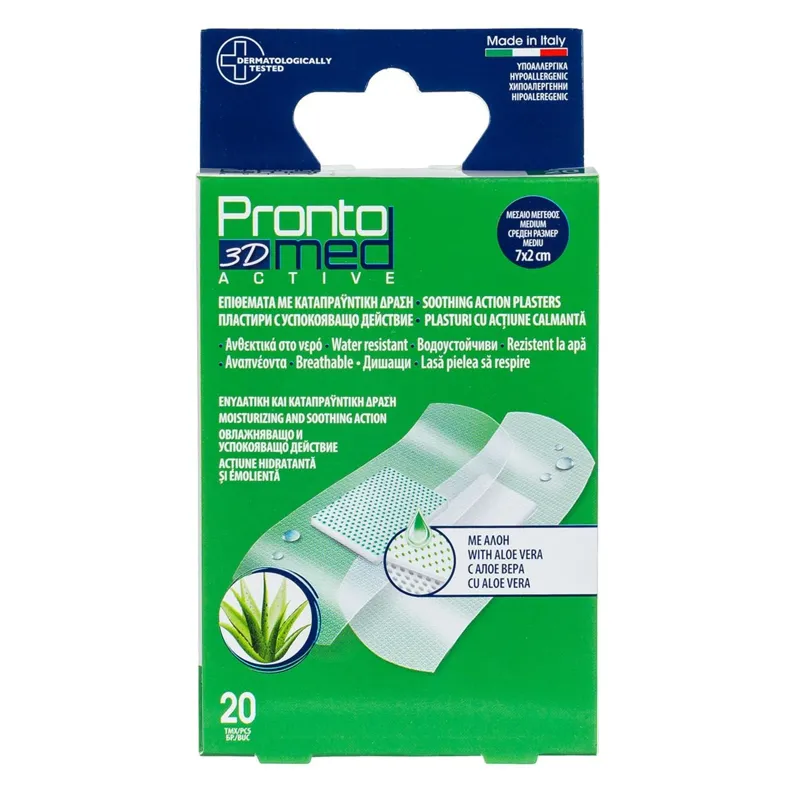 Plasturi cu Aloe Vera pentru rănile minore 7x2cm