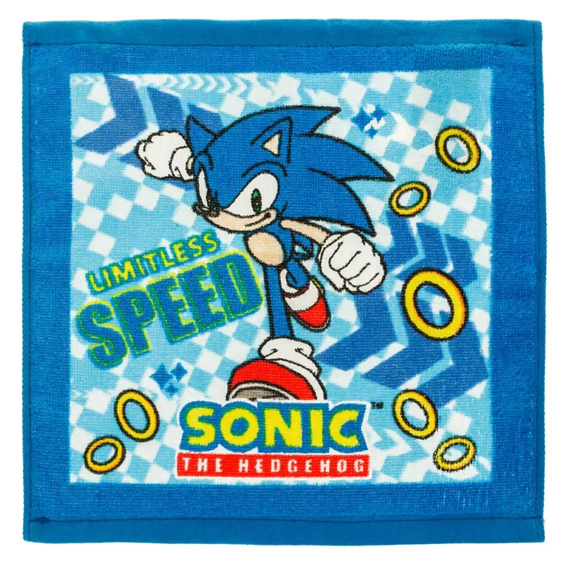 Prosopel din bumbac pentru copii cu Sonic, 30x30 cm albastru