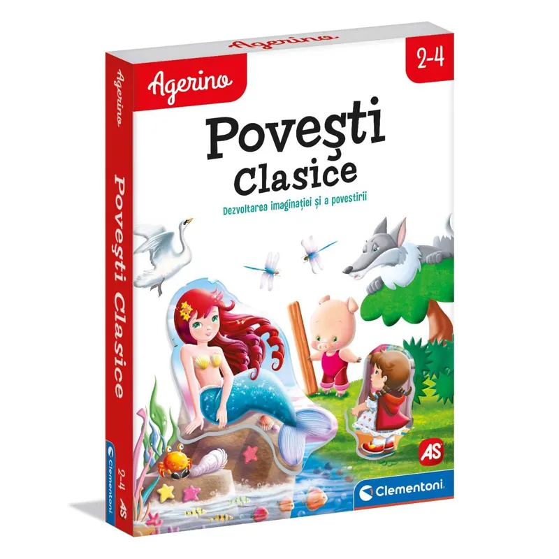 Set Educativ cu Cartonase Puzzle Povesti Clasice, Multicolor