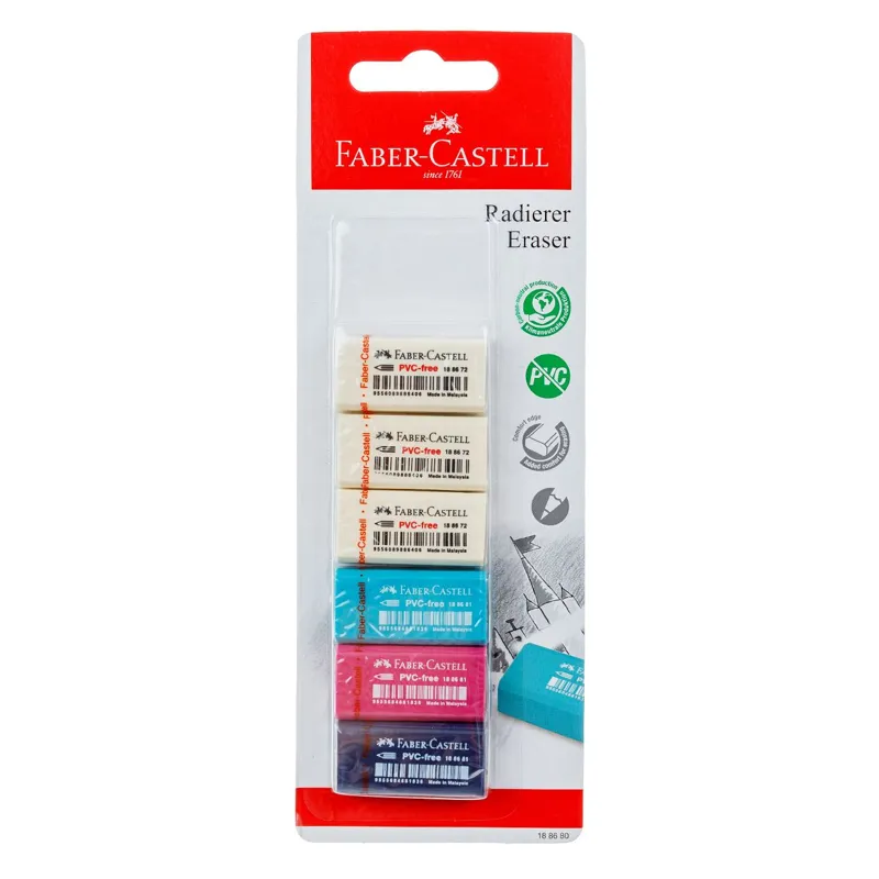 Radiere colorate, Set 6 buc, Fără PVC