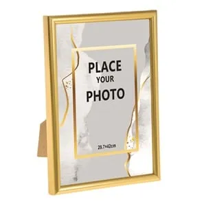 Ramă foto decorativă aurie 30x42 cm, montare orizontală sau verticală – poza 2