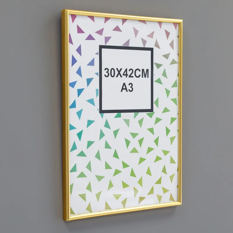 Ramă foto decorativă aurie 30x42 cm, montare orizontală sau verticală – poza 3