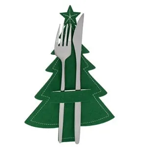 Huse Decorative pentru Tacamuri – Brad Verde de Crăciun