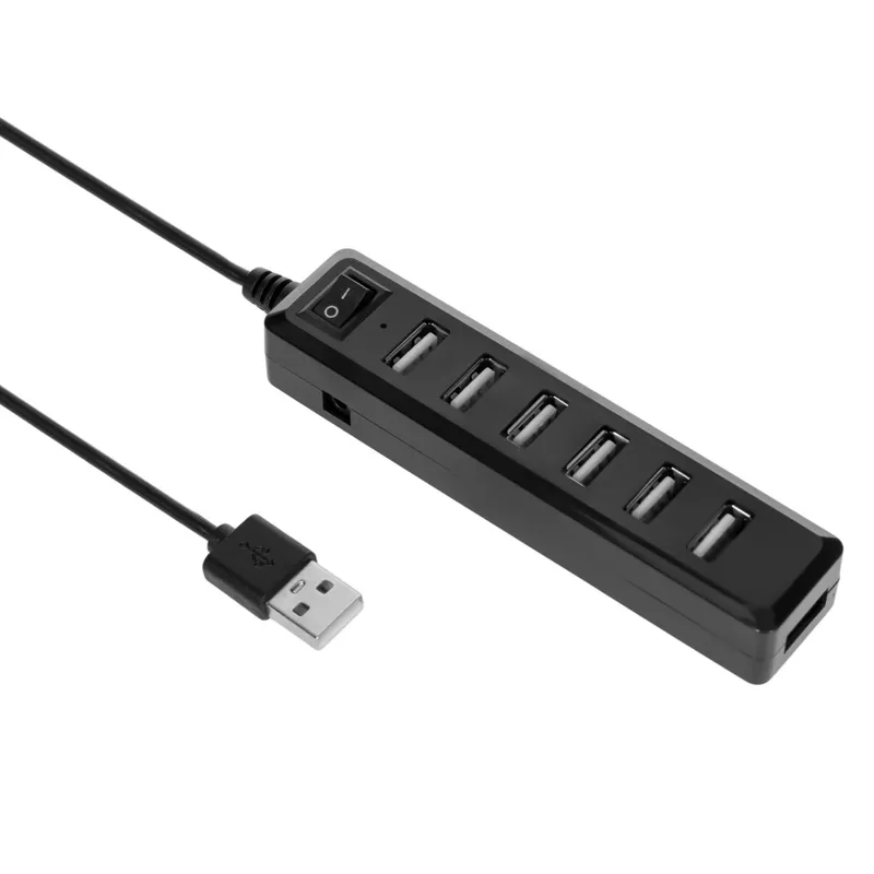 Hub USB 2.0 cu 7 Porturi, Negru