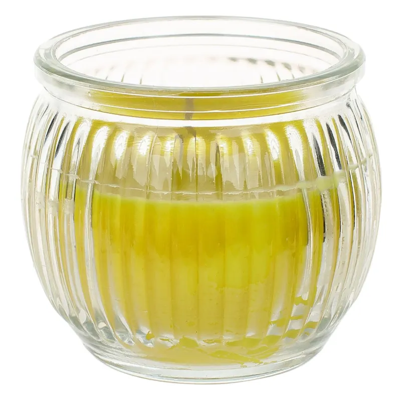 Lumânare cu ulei de citronelă în recipient de sticlă transparentă Ø6.5x6.5cm – poza 2