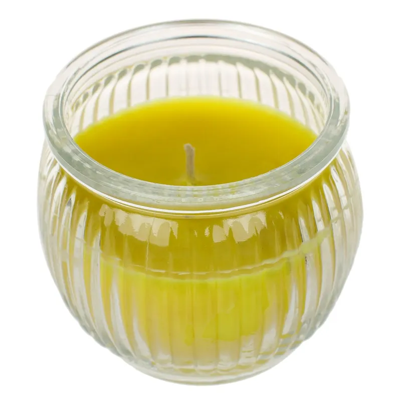 Lumânare cu ulei de citronelă în recipient de sticlă transparentă Ø6.5x6.5cm – poza 3