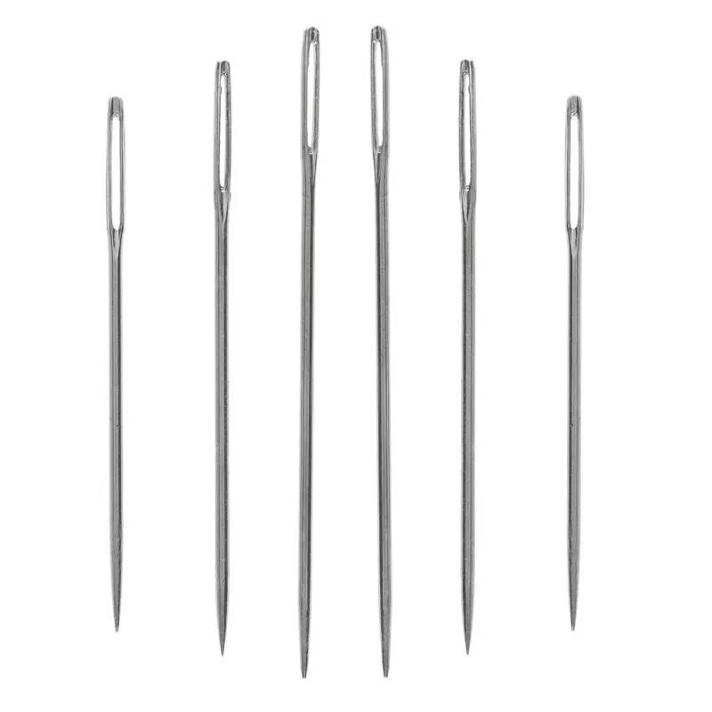 Set de ace de broderie drepte din oțel inoxidabil, 6 bucăți