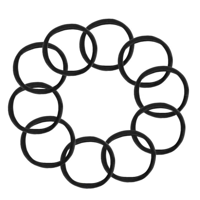 Set 10 elastice de par din frotte negre pentru coada de cal și cocuri