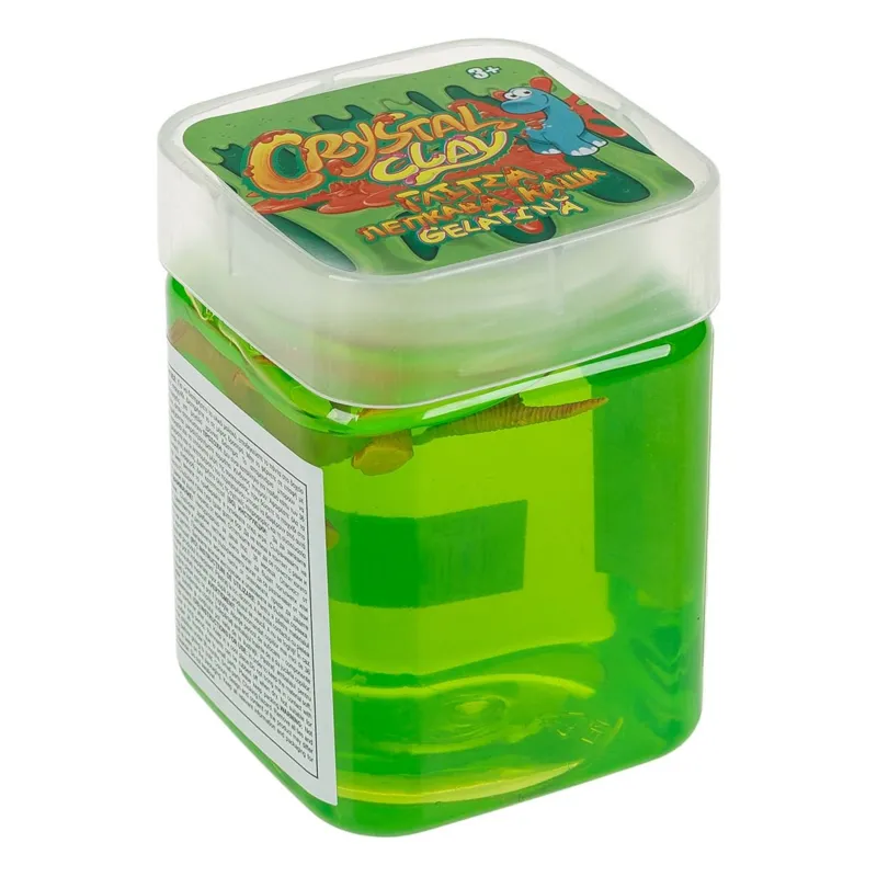 Slime gelatina verde cu dinozaur pentru copii